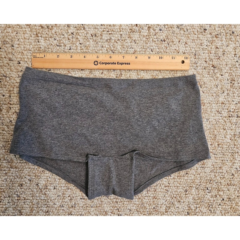 VICTORIA SECRETS Lucky‎ Clover Novelty Boy Shorts Underwear Gray Cheeky Panties - Picture 4 of 11